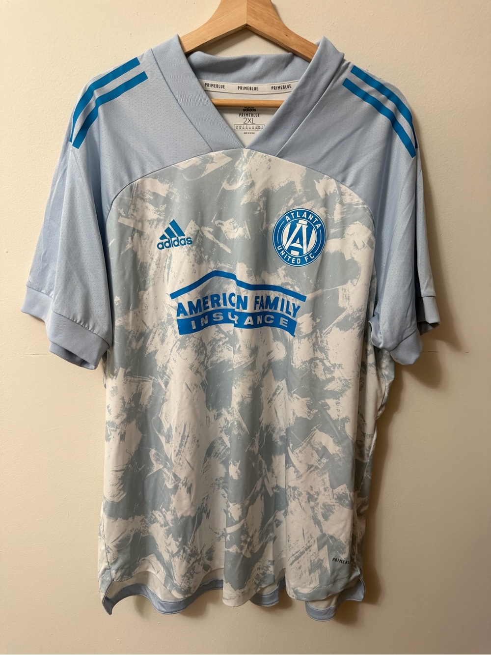 adidas Atlanta United Primeblue Light Blue/White Soccer Jersey